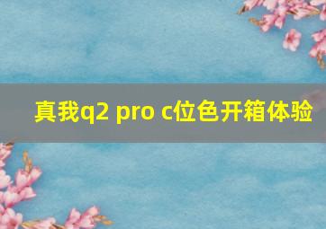 真我q2 pro c位色开箱体验